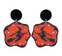 CSIYANJRY99 Halloween Earrings for Women Acrylic Pumpkin Skull Flower Ghosts Dangle Earrings for Horror Holiday Fall Christmas Gift (I)