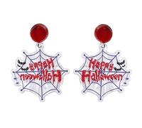 CSIYANJRY99 Halloween Earrings for Women Acrylic Pumpkin Skull Flower Ghosts Dangle Earrings for Horror Holiday Fall Christmas Gift (K)