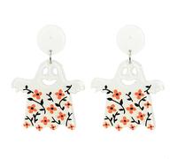 CSIYANJRY99 Halloween Earrings for Women Acrylic Pumpkin Skull Flower Ghosts Dangle Earrings for Horror Holiday Fall Christmas Gift (G)