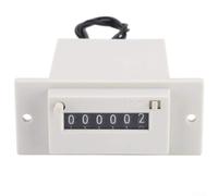 CSK6-YKW Digital Counter 6 Digit 0-999999 Pulse Totalizer DC 12V - LCD Electronic Tally for Conveyor Textile Packaging Machinery Panel Mount