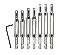 cskky 1/3/4/7Pcs High-speed Steel 1/4'' Hex Shank Self Centering Door Lock Hinge Drill Bit Hole Tool 5/64 7/64 9/64 11/64 13/64 1/4 Inch .oth