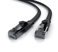 CSL - 15m Cat 8 Ethernet Cable Gigabit Lan Network RJ45 High-Speed Patch Cord Flat High Speed 40Gbps 2000Mhz/s U FTP PIMF Patch Cable For POE Switch PS5 PS4 WiFi Router Modem Patch Panel Smart TV
