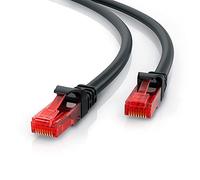 CSL - 1m CAT6 Ethernet LAN Cable - High-Speed Patch Cord - Gigabit RJ45 Network Lead 1000 Mbps - Broadband - Compatible with Raspberry PC Modem Router Patch Panel Smart TV - Black