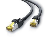 CSL - 3 m CAT 7 Network Cable - LAN Cable for 10 Gigabit High Speed Internet Cable, High Speed Ethernet Cable, S FTP PIMF, 10 Gbps Cat.7 RJ45 - Switch Router Modem PC - 3 Metres, Black