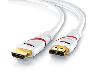 CSL - 8k / 4k HDMI Cable 2.1/2.0 12,5m - 8K @ 60Hz - 4K @ 120Hz - 48 Gbit/s - 3D - Ultra High Speed with Ethernet - TV Blu-ray PS5 Xbox Series X Switch - white - 12,5 metres