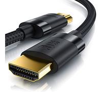 CSL - 8k / 4k HDMI Cable 2.1/2.0-3m - 8K @ 60Hz / 120Hz - 4K @ 240Hz - 48 Gbit/s - 3D - Ultra High Speed with Ethernet - TV Blu-ray PS5 Xbox Series X Switch - Black - 3 Metres