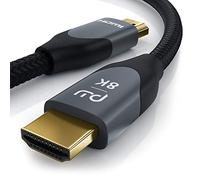 CSL - 8k HDMI Cable 2.1, 3 Metres - 8K @ 60Hz 4K @ 120Hz with DSC - HDMI 2.1 2.0a 2.0b - 3D - High Speed Ethernet - HDTV - UHD II - Dynamic HDR-10+ - eARC - Variable Refresh Rate VRR - Dolby Vision