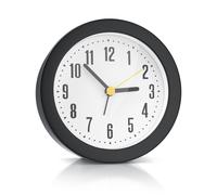 CSL- Alarm Clock - Round - Loud Bell - Easy to S, Black With White Dial