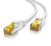 CSL - CAT 7 Network Cable Slim - 20 m - Patch Cable - RJ45 - LAN Ethernet Gigabit Cable - 1000 Mbit - U/FTP PIMF Shielding - Switch Router Modem PS5 XBox Series X - Compatible with CAT 6 CAT 8 - White