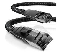 CSL CAT 8.1 Network Cable 40 Gbits 3 m Cotton Jacket Black Series LAN Ca...