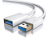 CSL-Computer Primewire - 2m USB 3.0 extension cable - USB extension cord USB extension - USB 3.0 A female to USB 3.0 A male A male to A female - up to 5 Gbit s - double shielded - white