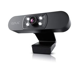CSL - Full HD 1080p Webcam with Microphone - 2k 1920x1080P @ - 4 Auxiliary Lights/Scene Light - 5P Lens - Auto White Balance - for PC MAC - OBS, Zoom, Mixer, Skype, FaceTime - Laptop Notebook