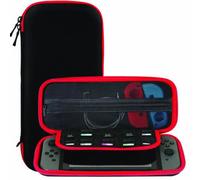 CSL-TECH Case for Both Original Nintendo Switch and The Newer OLED Model Console Black Slim Travel Carry Case