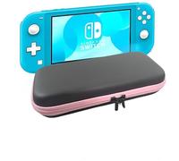 CSL-TECH for Nintendo Switch Lite Console Slim Travel Carry Protective Case Cover with 8 Game Storage (Pink)