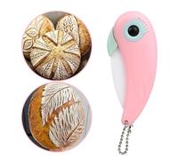 CSLGDMAI Bread Scoring Blade,Sourdough Starter Kit,Bread Knife for Homemade Bread,Ceramic Foldable Sourdough Lame Scoring Tool (Pink)