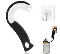 CSLGDMAI Ring Pull Can Opener,J Shape Tin Openers Can Opener with a Kitchen Hook,Sturdy Can Opener with Comfortable Grip Suitable for The Elderly and Arthritis sufferers,Ergonomic Kitchen Gadgets