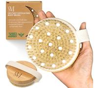 CSM Dry Body Brush - Natural Bristle Exfoliating Brush for Skin Renewal, Lymphatic Support and Circulation Boost - Sustainable Choice Dry Brushing Tool for Gentle Detox, Spa-Like Exfoliation
