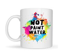 CSM Supply Not Paint Water 11oz Ceramic Mug - Artwork on Both Sides - Funny Cup - Giftable Foam Box Protection