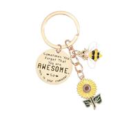 CSMJSSA Somtimes You Forget That you are Awesome Gift Inspirational Bee Keyring Keychain Gifts For Women Girls Boys Best gift
