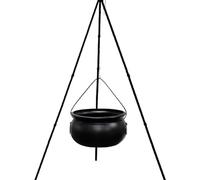 Csnbfiop Halloween Witch Bowl Decors Candy Bucket Decoration Set With GreenLights Fit For Parties Outdoor Porch Outside