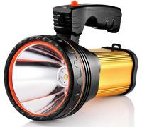 CSNDICE Torch Rechargeable, Torches LED Super Bright, IP65 Waterproof Rechargeable Torch, 10000mAh Long Lasting Flashlight for Outdoor Emergency, Camping, Power Cuts, Hiking.
