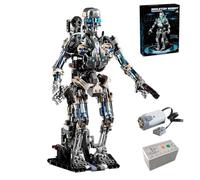 CSNRHG 692 Pieces Mechanical Skeleton Robot + Rotatable Body and Articulated Design Can Be Hand Driven or Motor Driven Creative STEM Toy for Kids and Adults