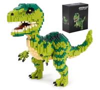 CSNRHG Dinosaur Tyrannosaurus Rex Building Blocks Velociraptor Model Decor Micro Mini Blocks Toy Birthday for Age 6+ Children Adults Teens 1457 Pieces