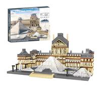 CSNRHG - Louvre de Paris Museum Model Building Block Set Micro Bricks World Famous Architecture Educational Toys for Children and Adults Birthday 3377 Pieces