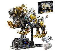 CSNRHG Mechanical Lion Building Block Toy Set Futuristic Mechanical Beast Model with Movable Parts & Gears Premium Mechanical Building Kit with Display Stand and Motor Ideal Gift for Boys & Adults