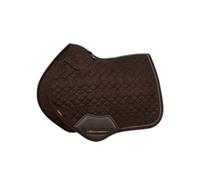 LeMieux Crystal Suede Close Contact Square - Sparkle & Braided Detail Trims - Equestrian Saddle Pad - Brown - Large