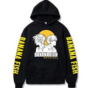 CSOCKS Anime Banana Fish Hoodie Ash Lynx Long Sleeve Anime Printed Sweatshirt Pullover with Pockets for Men Women