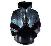 CSOCKS Tokyo Ghoul Hoodie Ken Kaneki 3D Printed Anime Long Sleeve Hooded Pullover Sweatshirt for Men Women