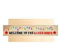 Csoisoy Spooky Table Runner, 71x12.6in Welcome to the Other World Tablecloth Party Decorations Horror Movie Table Cloth Party Supplies Birthday Decor for Room Decorations Home Kitchen Halloween