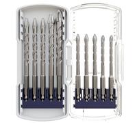 CSOOM 10-Piece Masonry Drill Bit Set (5/5/6/6/6/8/8/8/10/12mm), Eccentric Drill Bit, Tile & Glass Drill Bit Set, Ideal for Porcelain, Ceramic, Tiles, Concrete, Wall Drilling and Wood