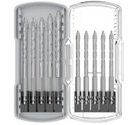 CSOOM 10PCS Upgrade Masonry Drill Bit Set，Serrated Concrete Drill Bit, Suitable for Tiles, Glass, Bricks, Ceramics, Plastics and Wood