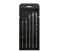 CSOOM 5-Piece Masonry Drill Bit Set (5/6/8/10/12mm), Eccentric Drill Bit, Tile & Glass Drill Bit Set, Ideal for Porcelain, Ceramic, Tiles, Concrete, Wall Drilling and Wood