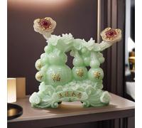 CSPJPIZIYB Feng Shui Gourd Statue, Five Blessings Ruyi Wu Lou Decor, Resin Crafts, for Home Office, Housewarming Good Lucky Gifts(Medium)