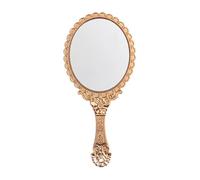 CSSHNL Handheld Mirror Vintage Oval Shape Hand Mirror Held Vanity Mirror Standing Makeup Dresser Mirror