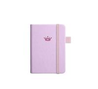 CSSHNL Leather Notebook A7 Mini Notebook Pocket Journal Notepad 100 Sheets Memo Pads Agenda Diary Planners For Office Home(Purple)