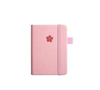 CSSHNL Leather Notebook A7 Mini Notebook Pocket Journal Notepad 100 Sheets Memo Pads Agenda Diary Planners For Office Home(Pink)