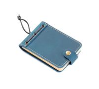 CSSHNL Leather Notebook Leather Mini Notebook Vintage Cowhide Planner Cover Diary Journals Portable Sketch Notepad(A Blue)
