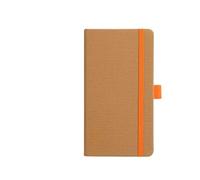 CSSHNL Leather Notebook Mini PU Leather Notebook, Hardcover And Slipcase Design 100 Pages/200 Pages A6 6.88inch×3.7inch(Brown)