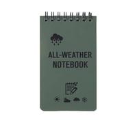 CSSHNL Leather Notebook Waterproof Pocket Notebook Notepad All Weather Spirals Write In The Rain For Outdoor Activities(Green)