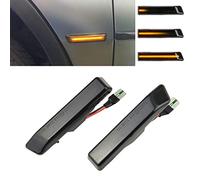 csslyzl 2Pcs Sequential Dynamic LED Fender Side Marker Turn Signal Lights Smoked Lens Blinker Assembly Compatible with BMW E53 X5 1999-2006, E36 1996-1999