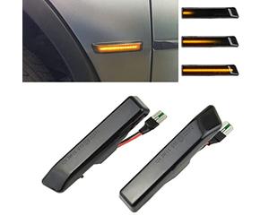 csslyzl 2Pcs Sequential Dynamic LED Fender Side Marker Turn Signal Lights Smoked Lens Blinker Assembly Compatible with BMW E53 X5 1999-2006, E36 1996-1999