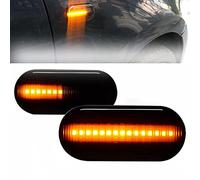 csslyzl Smoked LED Sequential Side Marker Turn Signal Light Blinker Compatible with VW Jetta MK4 Golf4 GTI R32 Passat B5 Lupo Polo Sharan Vento Fox Amarok T5 Replacement for Ford Fiesta Focus Fusion