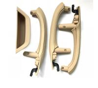 CSSPDM Car Left Right Interior Door Pull Handle Leather Cover Set Assembly Replacement for X3 X4 F25 F26 10-16 Plastic Armrest(LHD Set Beige9)