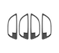 CSSPDM Interior Car Interior Door Handle Decorative Frame Trim Cover Stickers for BMW 5 Series F10 2011-2017(Black)