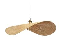 CSSYKV 1-Light Natural Bamboo Pendant Light Fixture, Hanging Ceiling Light, Handmade Lampshade Wicker Rattan Weave Lamp Hanging Decorations Rustic Japanese Lamp for Restaurants, Dining, and Living