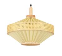 CSSYKV Bamboo Cage Chandelier Japanese Zen Style Pendant Light Dining Room Industrial Fixtures Hanging Rattan Cage Dome Light Rustic Retro Lantern for Dining Room Living Room Bar Club 1-Pack